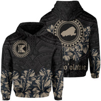 Kahoolawe Map Hibiscus Polynesian Hoodie Lithe Style Unisex Grey - Polynesian Pride