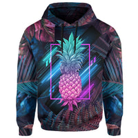 Hawaii Pineapple Kanaka Map Tropical Hoodie Pub Style - Polynesian Pride