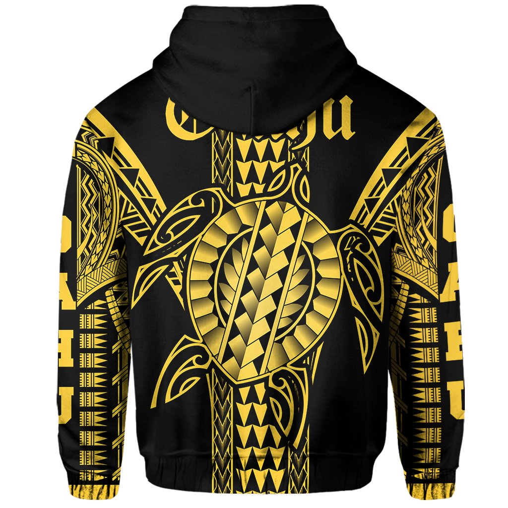 Oahu Island Polynesian Hoodie Zip Comely Style - Polynesian Pride