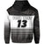 Custom Tahiti Rugby Hoodie Impressive Version Black Custom Text and Number - Polynesian Pride