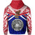 Custom American Samoa Rugby Zip Hoodie Eagle Flag - Polynesian Pride