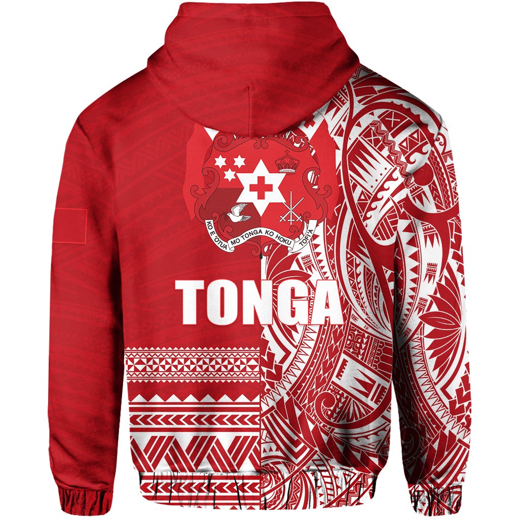 Tonga Rugby Zip Hoodie Rustic - Polynesian Pride