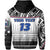 Custom Manu Samoa Rugby Zip Hoodie Impressive Version Black Custom Text and Number - Polynesian Pride