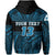 Custom Polynesian Rugby Zip Hoodie Love Blue Custom Text and Number - Polynesian Pride