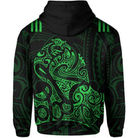 Aotearoa Super Rugby Zip Hoodie Maori Kiwi Green - Polynesian Pride