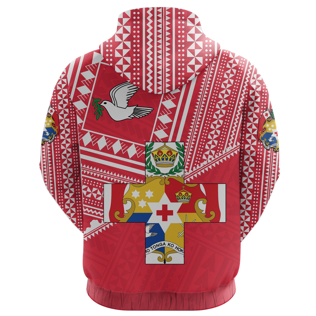 Mate Maa Tonga Zip Hoodie Coat of Arms - Polynesian Pride