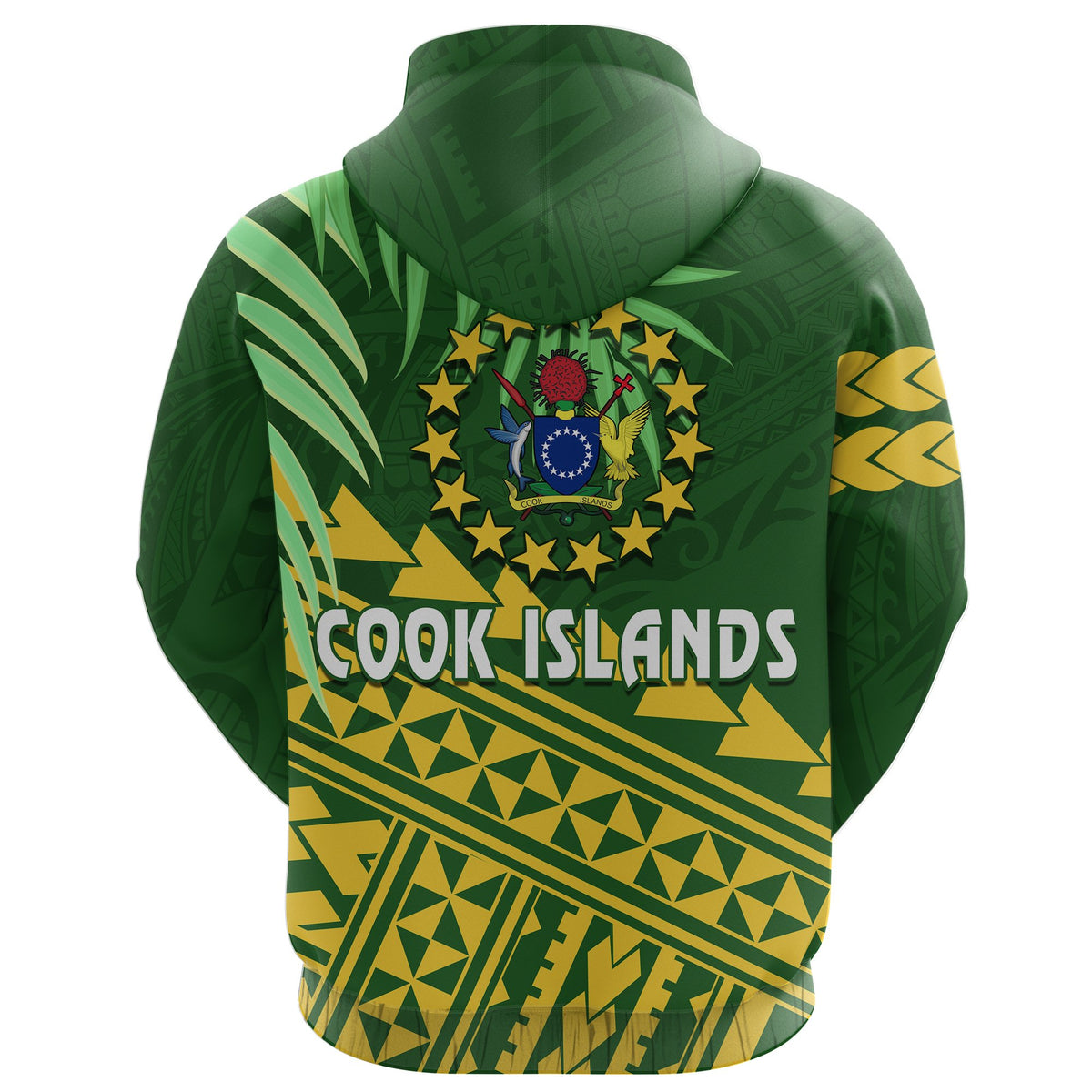 Cook Islands Rugby Hoodie Coconut Leaves The Kukis - Polynesian Pride