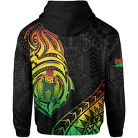 Vanuatu Rugby Zip Hoodie Turtle Color - Polynesian Pride