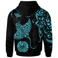 Tahiti Custom Personalized Hoodie Polynesian Fishing Ray Ocean - Polynesian Pride