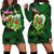 American Samoa Hoodie Dress - The Love Of Blue Crowned Lory Green - Polynesian Pride