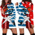 Free West Papua Birds Of Paradise Polynesia Hoodie Dress - LT2 BLUE - Polynesian Pride