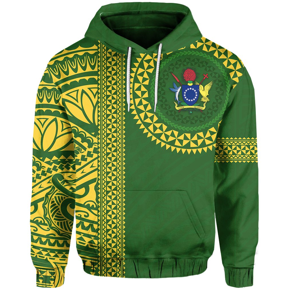 Cook Islands Rugby Hoodie Notable Unisex Green - Polynesian Pride