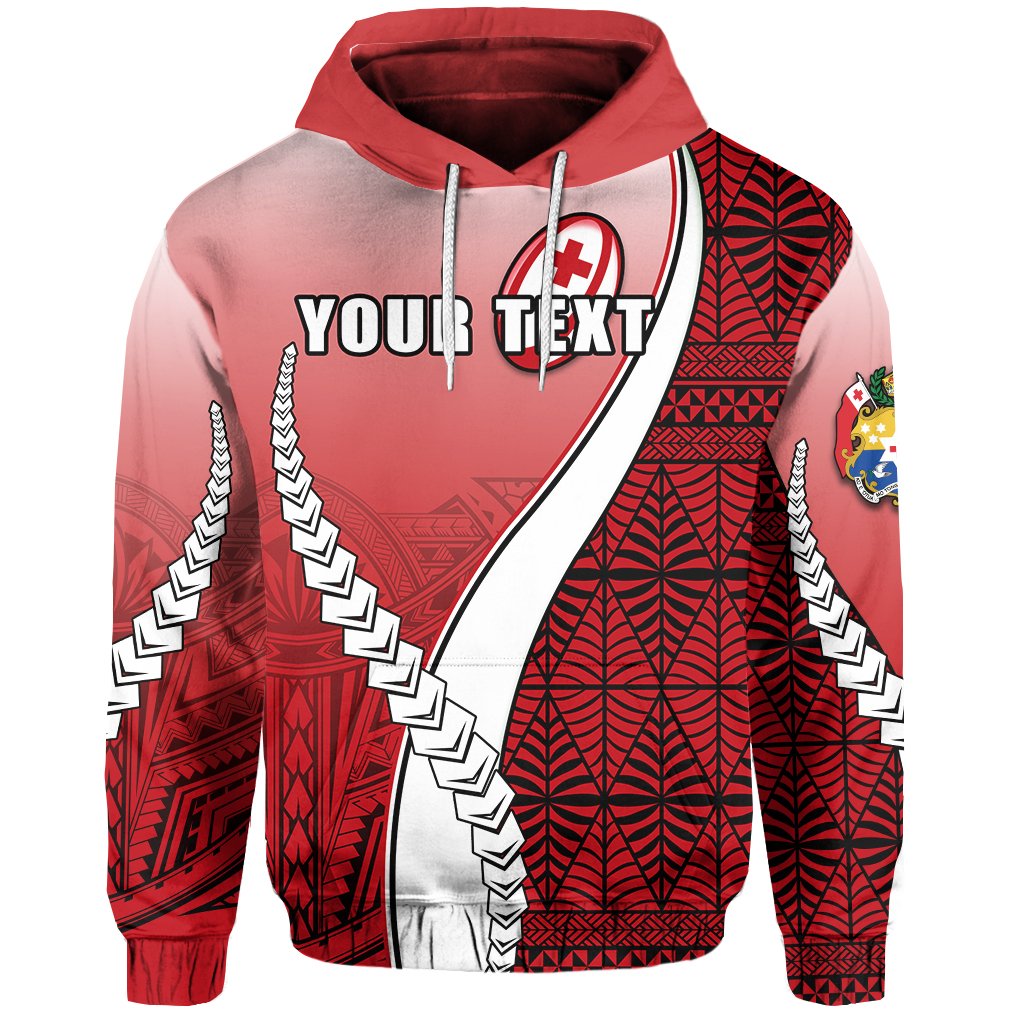 Custom Tonga Rugby Hoodie Confident Polynesian Unisex Red - Polynesian Pride