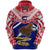 American Samoa Rugby Hoodie Eagle Flag Unisex Blue - Polynesian Pride