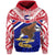 Custom American Samoa Rugby Hoodie Eagle Flag Unisex Blue - Polynesian Pride