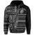 Custom Polynesian Rugby Hoodie With Love Style Gray Custom Text and Number - Polynesian Pride