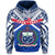 Custom Manu Samoa Hoodie Simple Coat of Arms Rugby Unisex Blue - Polynesian Pride