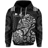 Custom Aotearoa Super Rugby Hoodie Maori Kiwi Custom Text and Number - Polynesian Pride