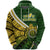 Cook Islands Hoodie Style Turtle Rugby Unisex Green - Polynesian Pride