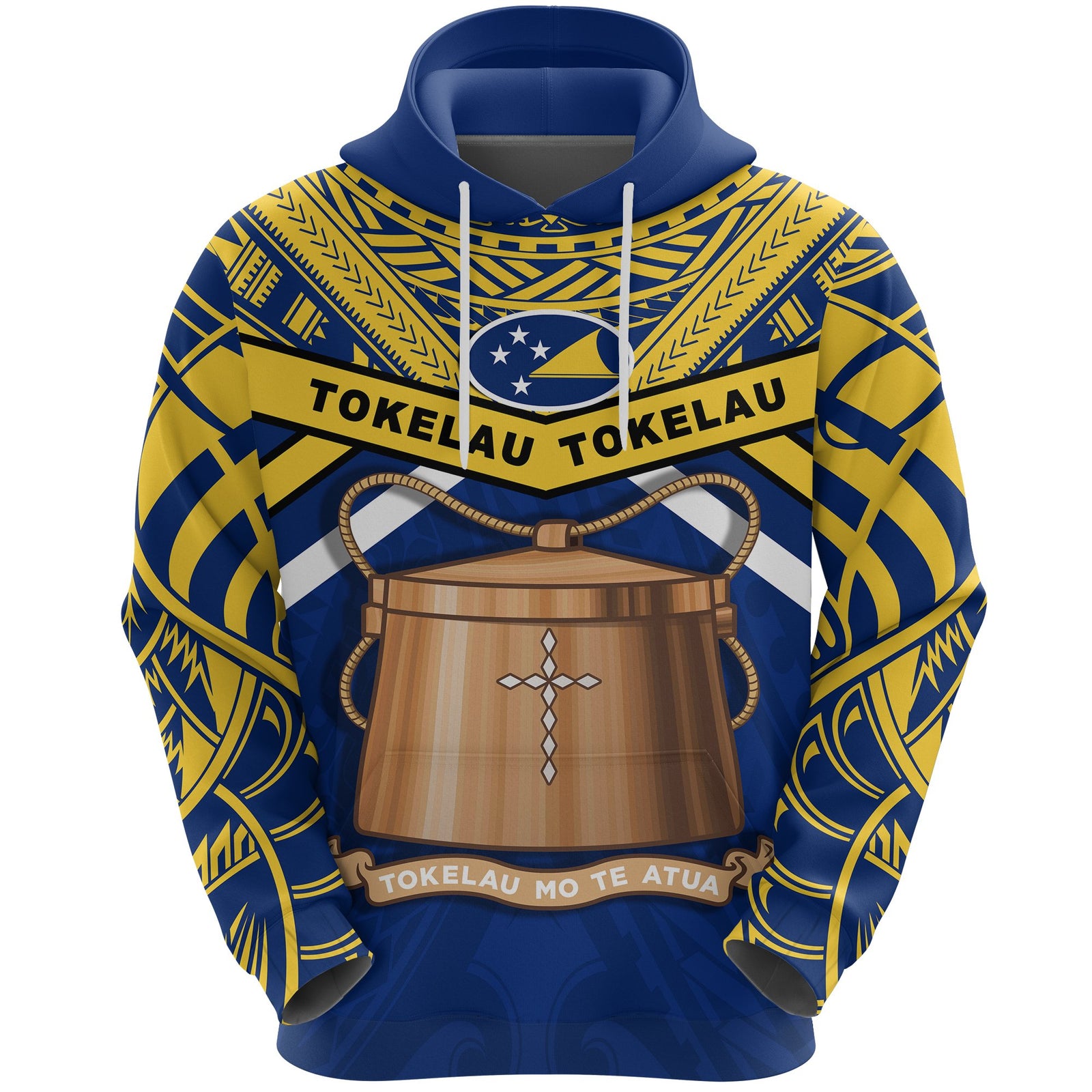Tokelau Rugby Hoodie Version Unisex Blue - Polynesian Pride