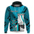 Custom Polynesian Valentine Couple Hoodie Queen and King Heart Blue Version LT9 - Polynesian Pride