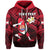 Custom Tahiti Rugby Zip Hoodie Dab Trend Creative Unisex Red - Polynesian Pride