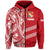 Custom Tonga Rugby Zip Hoodie Rustic - Polynesian Pride