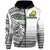 Custom Cook Islands Zip Hoodie Rugby Impressive Version Black Custom Text and Number - Polynesian Pride