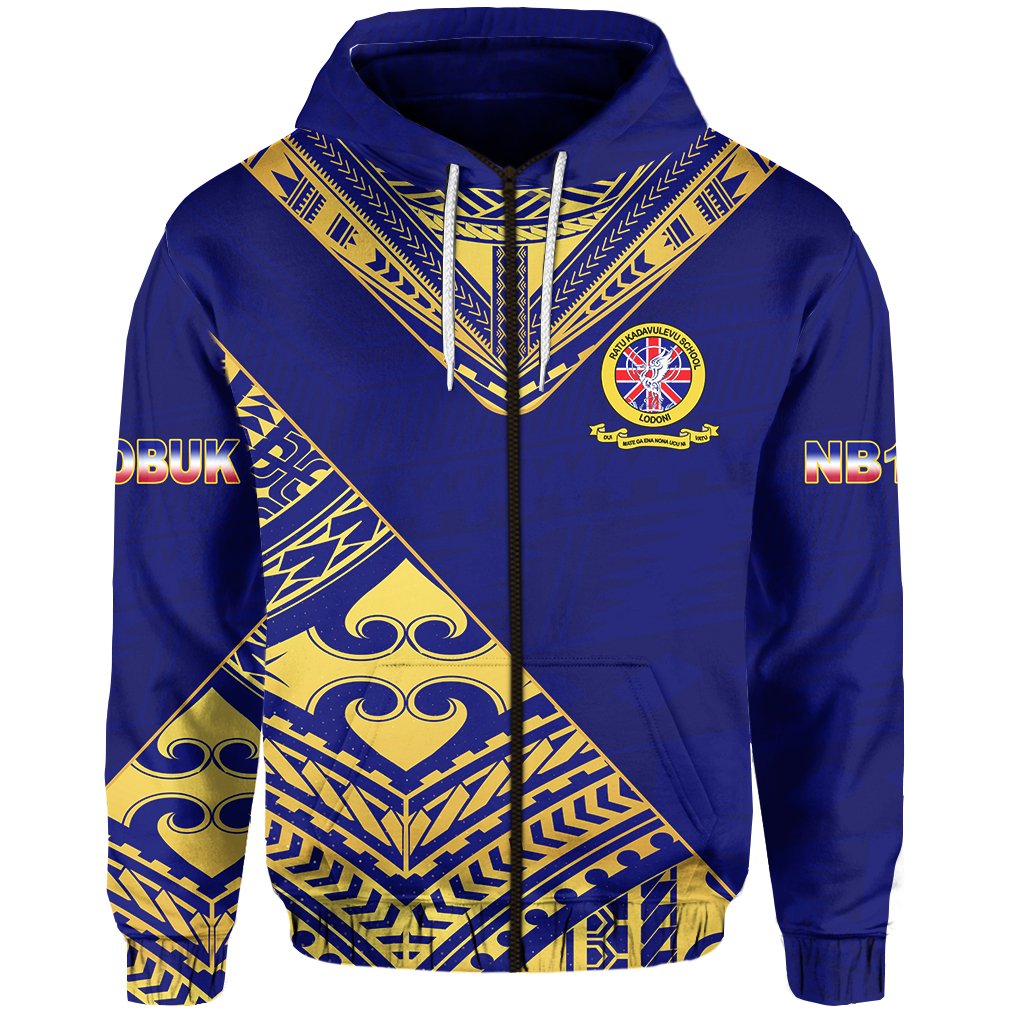 Ratu Kadavulevu Zip Hoodie Mai Lodoni Mai Version 0302 School Unisex Blue - Polynesian Pride