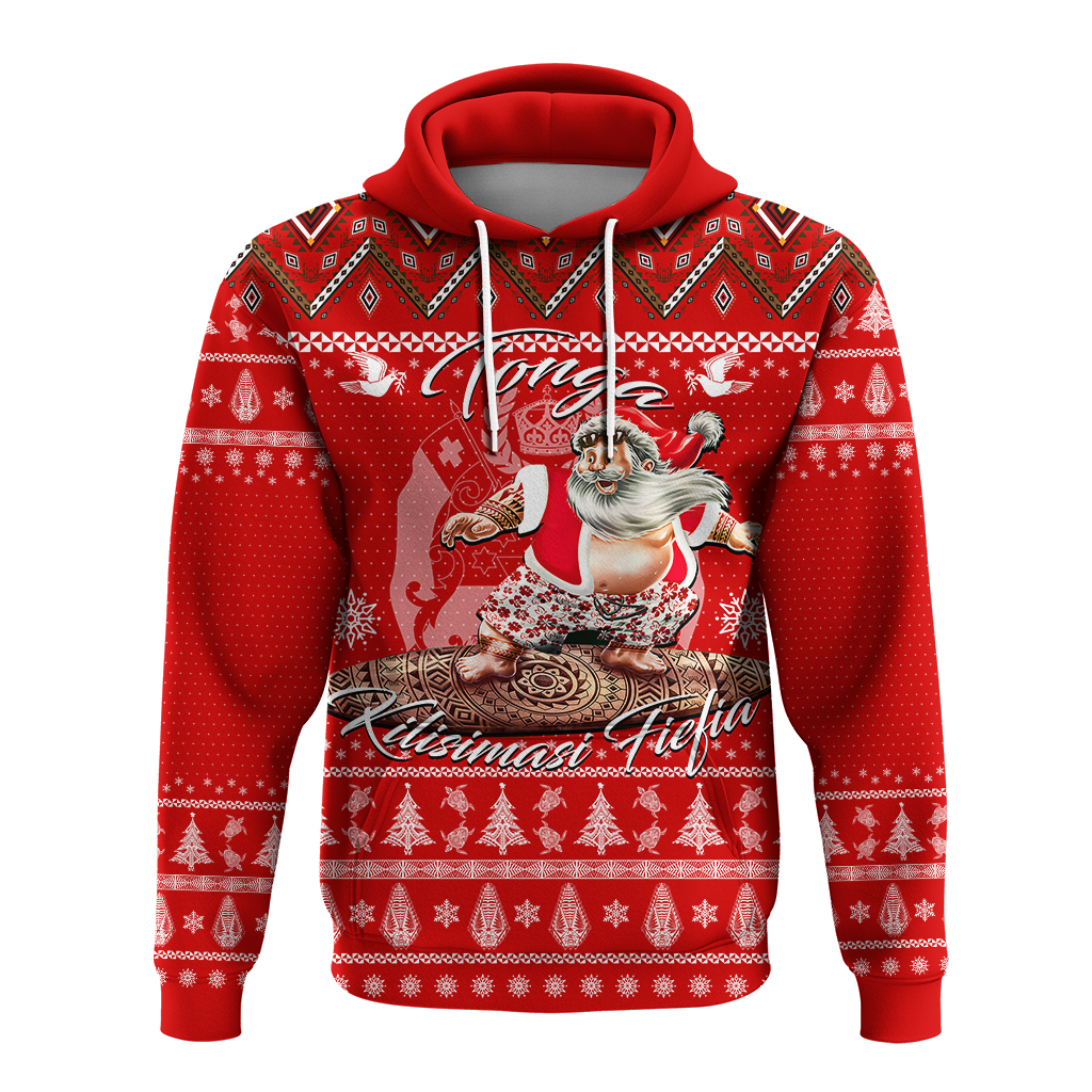 Custom Tonga Christmas Kilisimasi Fiefia Santas Polynesia Hoodie LT2 - Polynesian Pride