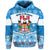 Fiji Masi Tapa Christmas Vibe Hoodie LT9 Pullover Hoodie Blue - Polynesian Pride