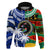 Custom Indigenous South Africa Mixed Fiji Palm Tapa Hoodie LT9 - Polynesian Pride