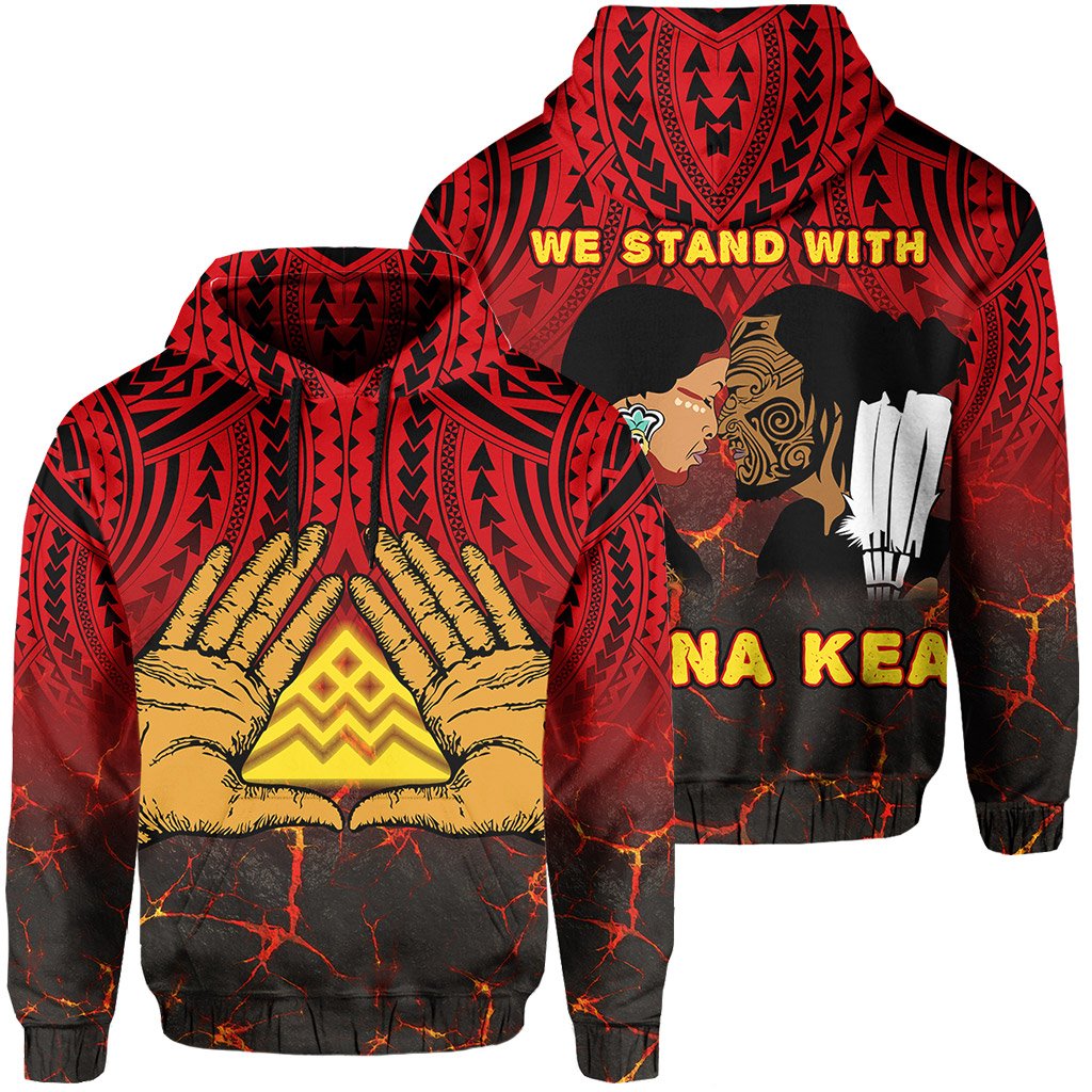 Polynesian Protect We Stand With Mauna Kea Hawaii Hoodie Unisex Art - Polynesian Pride