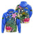 South Sea Islanders Kanakas Hibiscus Polynesia Hoodie LT2 Hoodie BLUE - Polynesian Pride