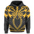 Hawaii Kanaka Polynesian Football Jersey Hoodie Grey and Yellow Bernice Style - Polynesian Pride