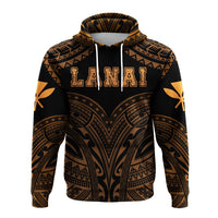 Hawaiian Kanaka Map Polynesian Lanai Hoodie Orange Brad Style - Polynesian Pride
