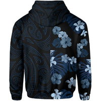 Tropical Polynesian Hawaiian Hoodie Zip Curtis Style - Polynesian Pride