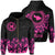 Maui Map Hibiscus Polynesian Hoodie Zip Lithe Style Unisex Pink - Polynesian Pride