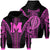 Maui Island Polynesian Hoodie Zip Comely Style Unisex Pink - Polynesian Pride