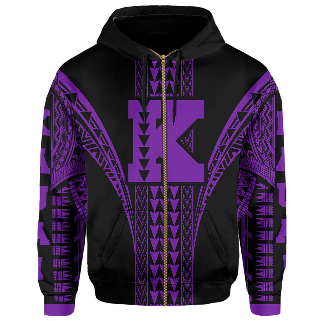 Kauai Island Polynesian Hoodie Zip Comely Style - Polynesian Pride