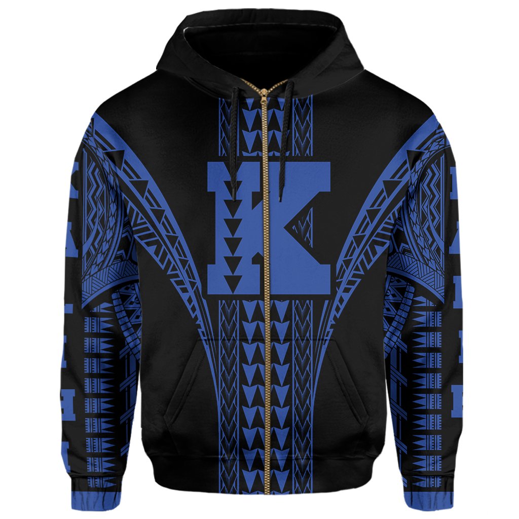 Kalihi Polynesian Hoodie Zip Comely Style - Polynesian Pride