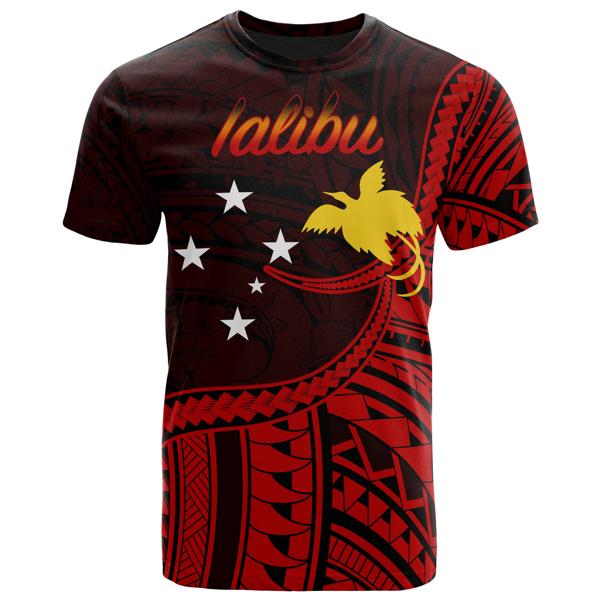 Papua New Guinea T Shirt Lalibu Polynesian Patterns Unisex Black - Polynesian Pride