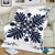 Hawaiian Quilt Maui Plant And Hibiscus Premium Blanket - Indigo White - AH - Polynesian Pride