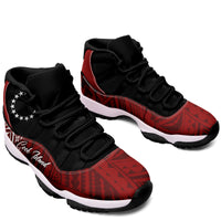Cook Islands J11 Sneakers Polynesian Pattern - Red LT7 - Polynesian Pride