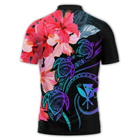 Hawaii Turtle Polynesian Tropical Polo Shirt Cora Style - Polynesian Pride
