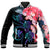 Hawaii Turtle Polynesian Tropical Baseball Jacket - Cora Style - AH Unisex Black - Polynesian Pride