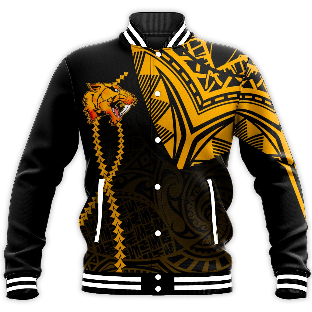 Hawaii Baseball Jacket - James Campbell High Baseball Jacket - Forc Style AH Unisex Black - Polynesian Pride