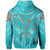 Hawaiian Kanaka Map Football Jersey Hoodie Zip Cyan Roger Style - Polynesian Pride