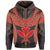 Hawaiian Kanaka Map Football Jersey Hoodie Zip Grey Roger Style - Polynesian Pride