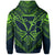 Hawaiian Kanaka Map Football Jersey Hoodie Zip Navy Roger Style - Polynesian Pride